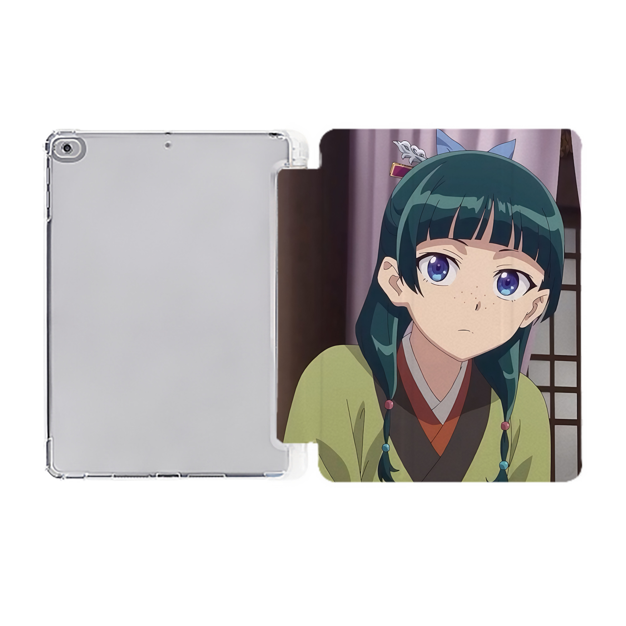 （画像用） 薬屋のひとりごと The Apothecary Diaries IPad ケース ペン収納付き 三つ折りスタンド PUレザー×シリコン 対応機種9.5/10.5/10.9インチ